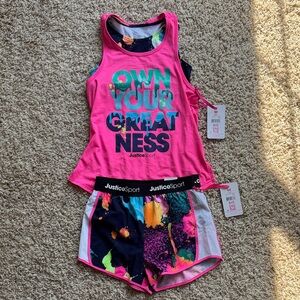 Justice Pink and Multicolor Kids Matching Set
